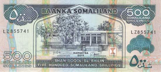 500 Shillings Somaliland p6h 2011